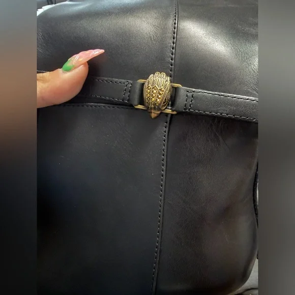 Kurt Geiger Black Leather Knee-High Kitten Heel Boots EU 38.5 / US 8.5 NEW - Picture 9 of 9